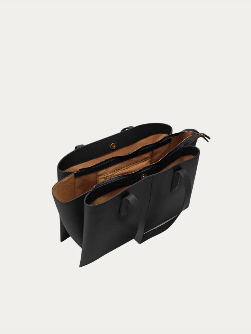 NWT Freja New York Paloma Tote Bag in Black Luxury Vegan Leather Work Tote Purs - Picture 3 of 13